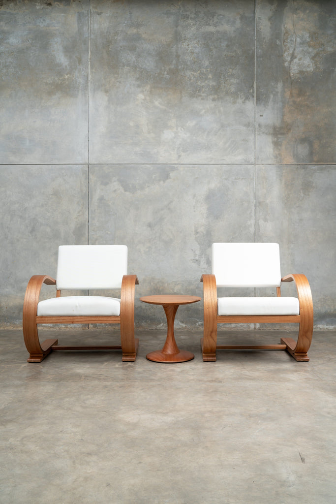 French Modernist Armchair | Soft White Armchair Bothwell Furniture 