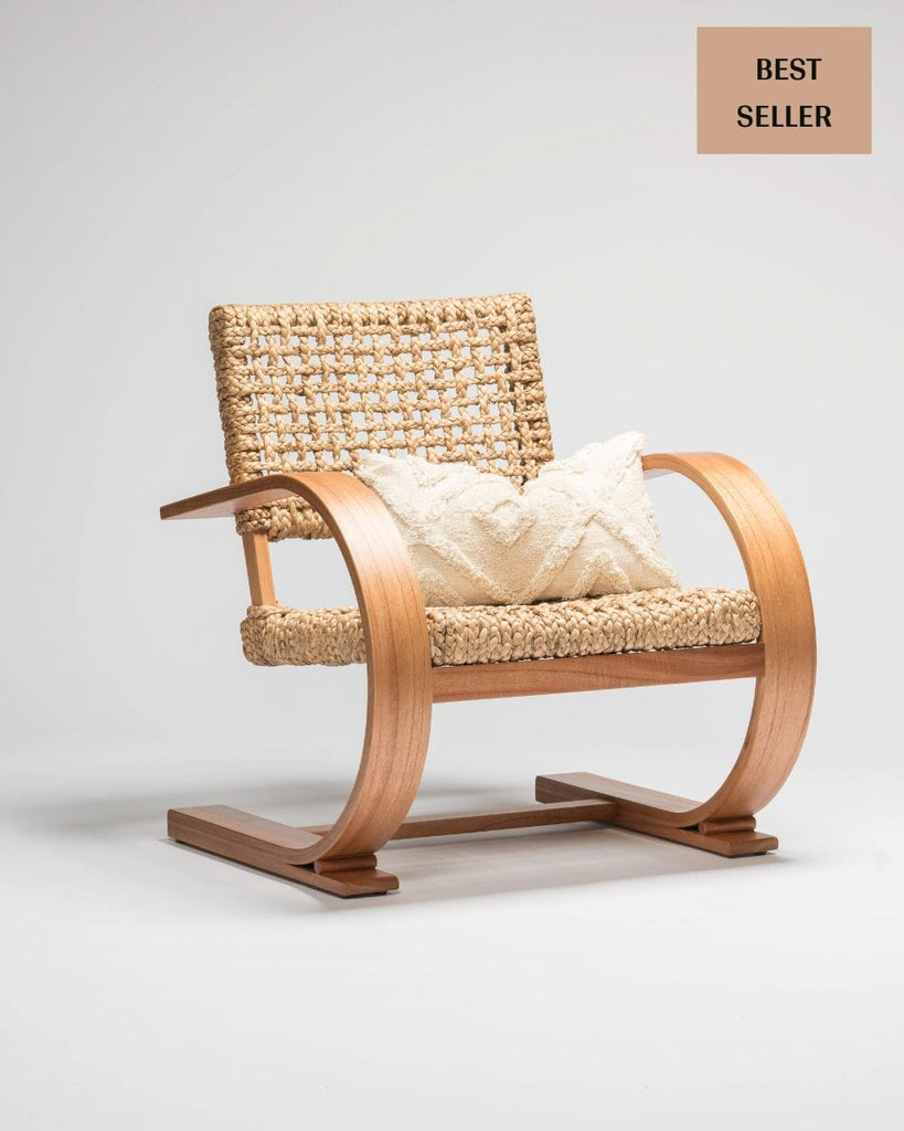 French Modernist Armchair | Natural Woven Armchair Bothwell Furniture FULL PAYMENT 